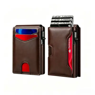 Amazon New Men's Card Holder Wallet RFID Anti-Theft Automatic Pop-Up Card Case Cross-Border High-End Wallet Card Holder - 9