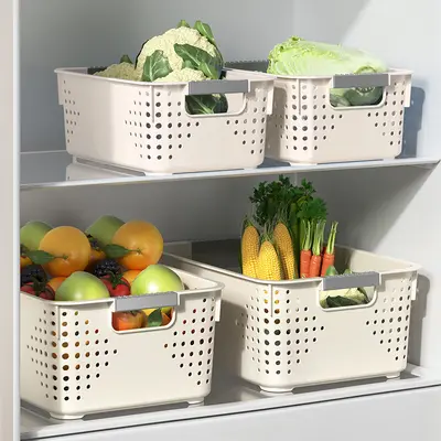 Plastic desktop storage basket, kitchen organizer box - 2