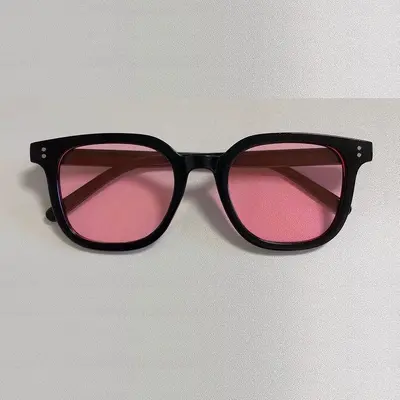 Unisex Retro-Sonnenbrille in Braun und Hellblau - 11
