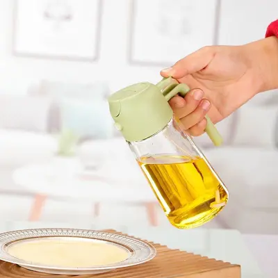 Cam otomatik açılıp kapanan sprey şişesi şişe sprey ve dökme çift amaçlı sızdırmaz mutfak ev hava fritöz spreyi atomize sprey şişesi