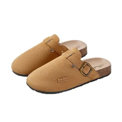 Производитель напрямую 2025 Тапочки-полутапочки унисекс в стиле Birkenstock с пробковой подошвой и закрытым носком для мужчин и женщин, нескользящие женские туфли в стиле Birkenstock