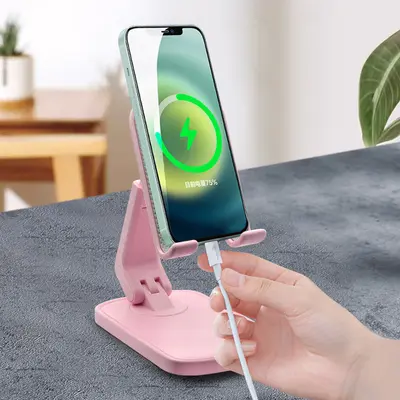Desktop Phone Holder, 180° Rotating Foldable