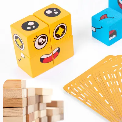Tin Box Transforming Cube, Kids Educational Large Particle Building Blocks - 3