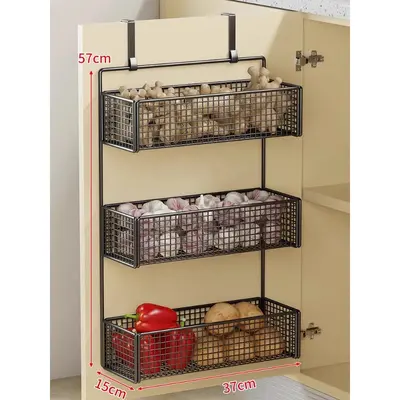 Kitchen storage shelf, wall-mounted, spice box - 11