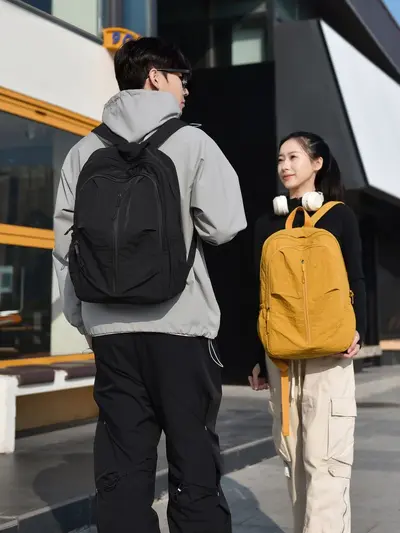 Koreanischer minimalistischer Rucksack, neues Modell, Schulrucksack, lässiger Studentenrucksack, Wanderrucksack für Outdoor-Reisen, faltbar, vielseitig kombinierbar - 4