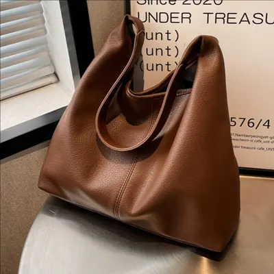 Women's Single-Shoulder Tote Bag, Large Capacity, Minimalist Casual Underarm Bag