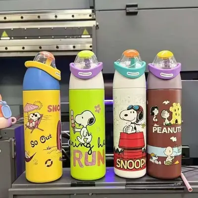 Zıplayan Spor Şişesi 316 Paslanmaz Çelik Pipetli Termos, Büyük Kapasite - 11