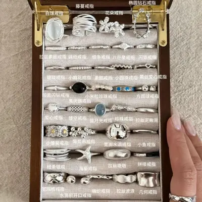 S925 Sterlingsilber einfacher Ring für Damen - 2