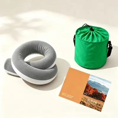360 adjustable U-shaped travel pillow, neck support, multi-purpose, flexible - 13