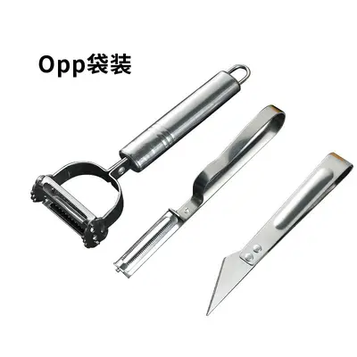 Stainless steel peeler set, 3-piece, for fruit and potato - 7