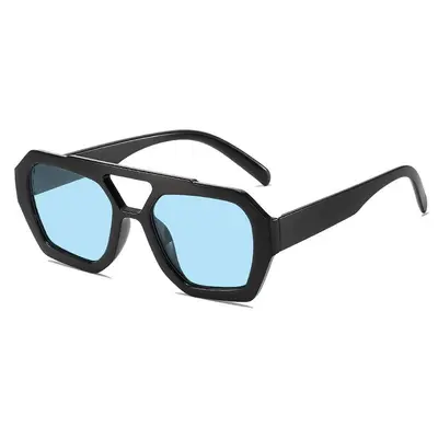 Damen-Sonnenbrille mit doppeltem Steg und unregelmäßiger Form im Ins-Stil - 8