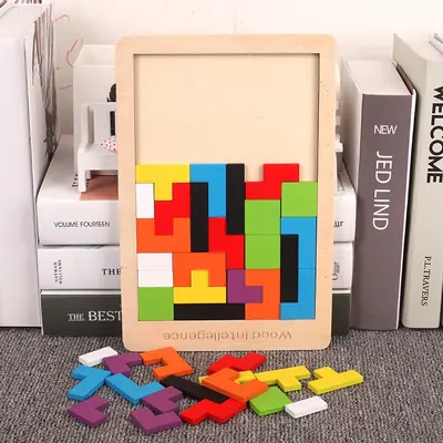 Ahşap tetris oyunu, çocuk zeka geliştirme erken eğitim oyuncağı
