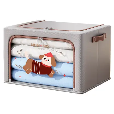 Cartoon sausage dog fabric storage box, foldable, large capacity