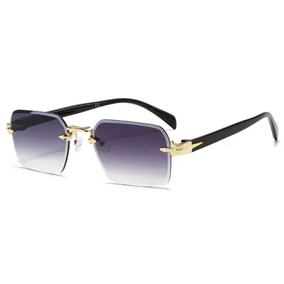 Rimless Classic Unisex Sunglasses with UV Protection - 5