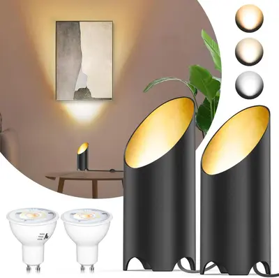 GU10 three-color dimmable recessed angle downlight with foot switch