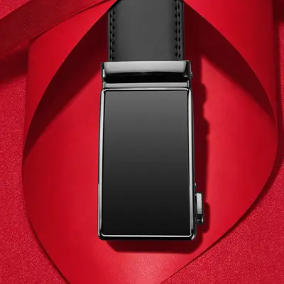 High-end Leather Belt Men's Waist Belt Automatic Buckle Genuine Leather Belt Casual Business Men's Trousers Belt Customizable LOGO Export Style - 4