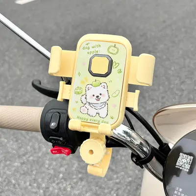 Cartoon electric vehicle phone holder bicycle motorcycle mount - 9