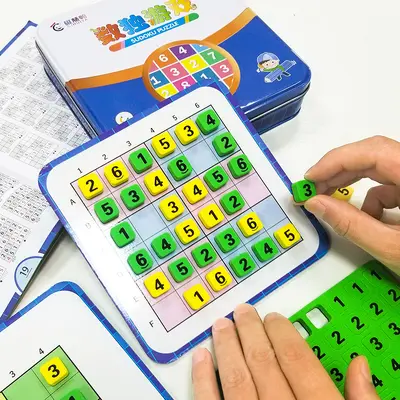 Magnetisches Sudoku- und Schach-Brettspiel, Neun-Felder-Gitter, lehrreiches Logikspielzeug