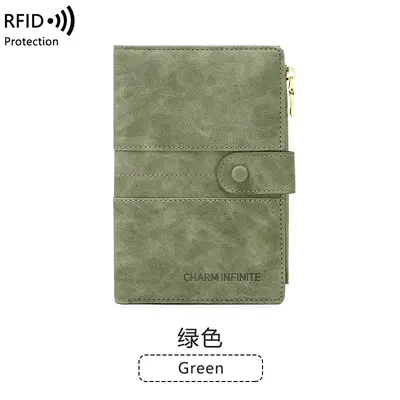 Cross-border New Anti-theft RFID Passport Holder Zipper Buckle Passport Cover Document Holder Multifunctional Travel Passport Bag - 12