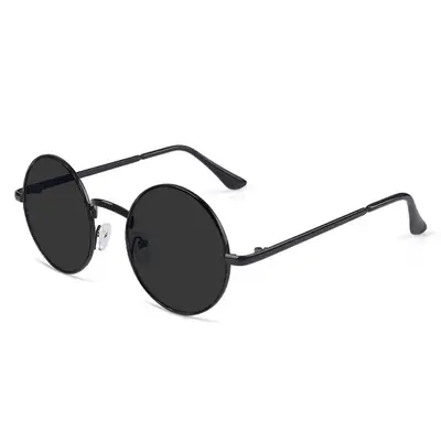 Herrensonnenbrille Retro Rundrahmen polarisierte Sonnenbrille UV-Schutz Blendschutz HD-Fahrbrille Fahrerbrille