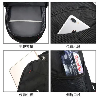 Men's Casual Laptop Backpack, Large Capacity, Lightweight Travel Bag - 3