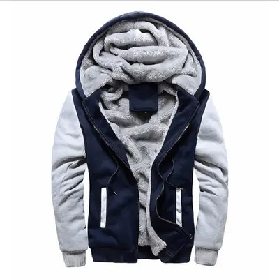 Herren-Hoodie in großen Größen, gefüttert und verdickt, Herbst-Winter-Jacke