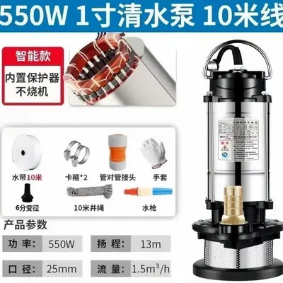 220V Su Pompası, Yüksek Güçlü, Paslanmaz Çelik, Tarımsal Atık Su Pompası - 9