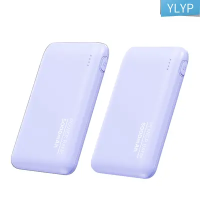 YLYP 2'li set ultra ince 5000mAh mini cep powerbank, taşınabilir şarj cihazı - 8