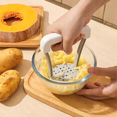 Grenzüberschreitende manuelle Kartoffelpresse Kartoffelpüree-Quetscher Baby-Nahrungsergänzung Kartoffelpüree-Gerät Haushalts-Kartoffelpüree-Quetscher in Lila