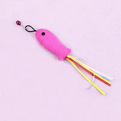 Retractable Cat Teaser Wand Set with Feathers and Bells - 13