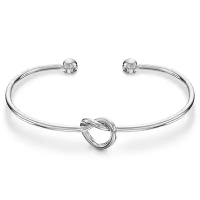 Stainless steel bracelet, C-shaped heart, 18K gold plated, women
