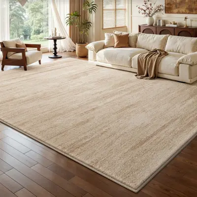 Waschbarer Wohnzimmerteppich, abwischbar, rutschfeste Sofa-Bodenmatte - 10