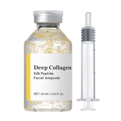 跨境专供胶原蛋白原液Deep Collagen Silk深层保湿安瓶精华液30ml