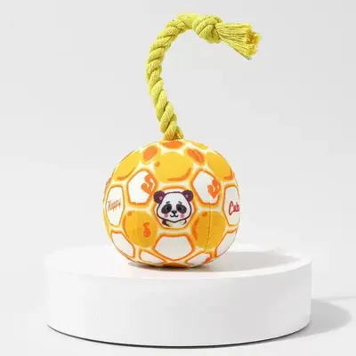 Plush Ball Dog Toy, Chew-Resistant, Squeaky - 8