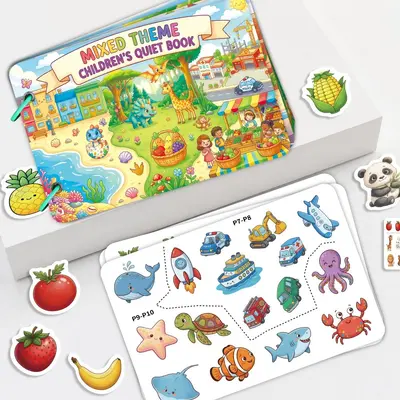 Çocuk Etkinlik Kitabı Tekrar Kullanılabilir Sticker