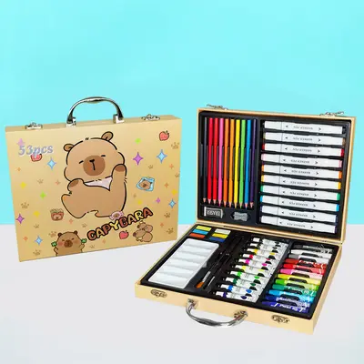 Chiyuan 140-piece brush and art supplies set, wooden gift box - 7