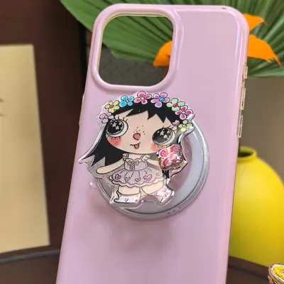 Liuyun Parlak Elmas Küçük Jade Hava Yastığı Standı MagSafe Telefon Manyetik Emme Taşınabilir Masaüstü Güçlü Adezyon Katlanabilir - 7