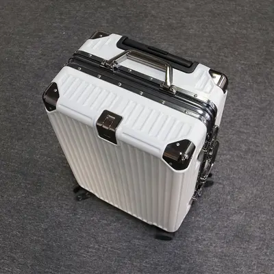 Sit-On Trolley Suitcase, Large Capacity, Combination Lock, Carry-On Size - 7