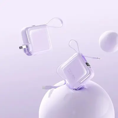 3C-zertifizierte Powerbank 20000 mAh mit AC-Stecker, Schnellladung, flugzeugtauglich, mit integriertem Kabel, mobile Stromversorgung - 8