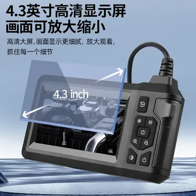 Industrial borescope with screen, Ultra-HD, dual lens, car repair - 2