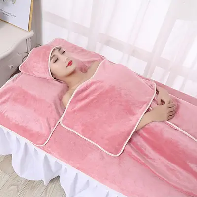 Toptan Baotou havlu, delikli masaj terapi yatak havlusu, kalınlaştırılmış güzellik salonu özel logo set banyo havlusu - 13