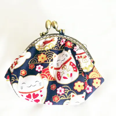 Handmade Canvas Coin Purse, Small Key and Card Wallet - 8