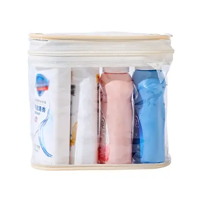 Travel Toiletry Set Shampoo and Body Wash Mini Bottles Travel Size Toiletries Complete Set Portable Wash Bag
