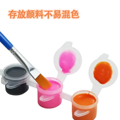 Single-Piece Empty Paint Box, 6-Compartment Paint Packaging Box, 2ml/3ml, Oil Paint Palett - 4