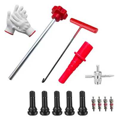 Tire Valve Core Removal and Installation Tool Kit, Tire Repair Valve Wrench - 8