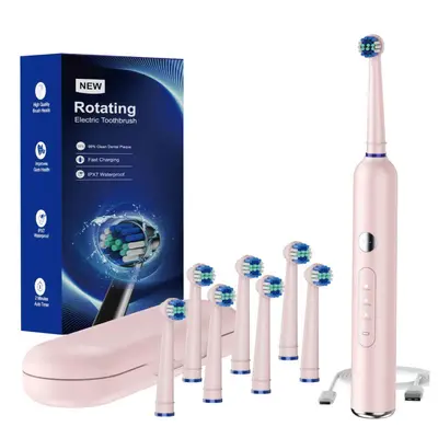Rotating Electric Toothbrush, Long Battery Life, Oral-B Compatible Alternative - 4