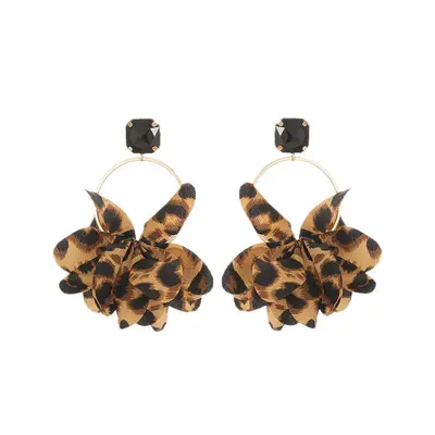 Leopard print large hoop earrings vintage punk style
