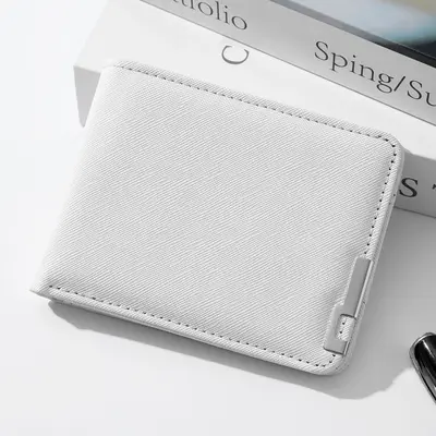 Men's Short Leather Slim Wallet with Multiple Card Slots - 8