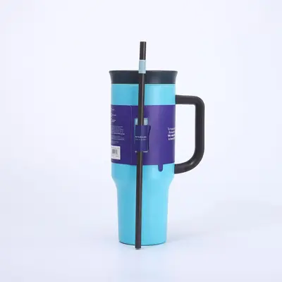 304 Paslanmaz Çelik Termos Bardak 40 oz, Pipetli Taşınabilir Outdoor Bardak - 8