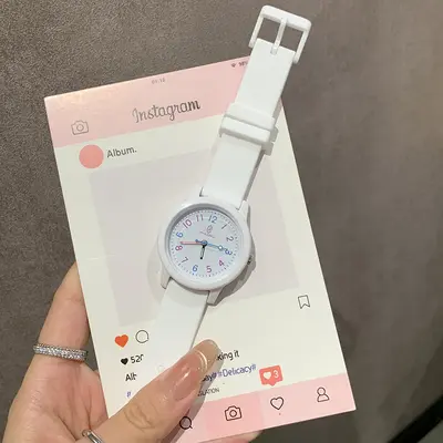 Dopamine quartz watch women silicone fresh style - 9